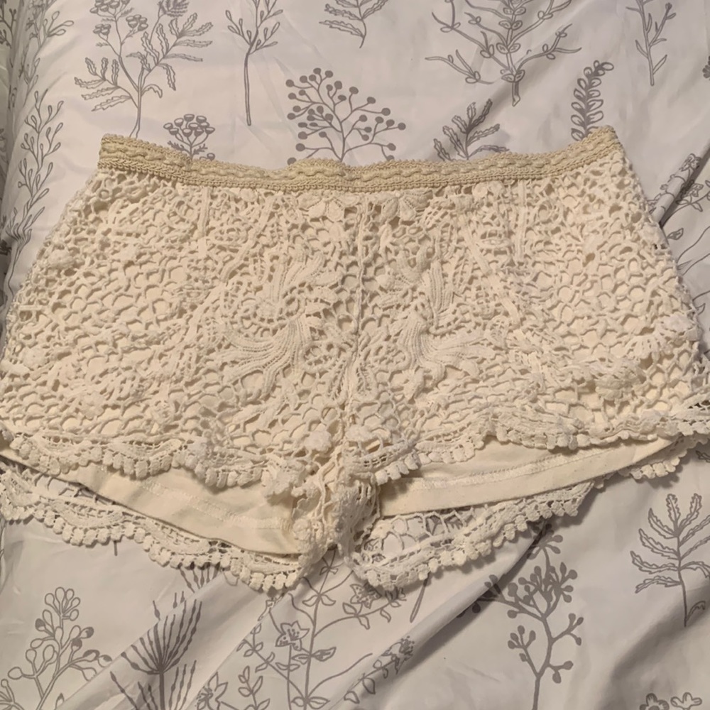 White Lace shorts